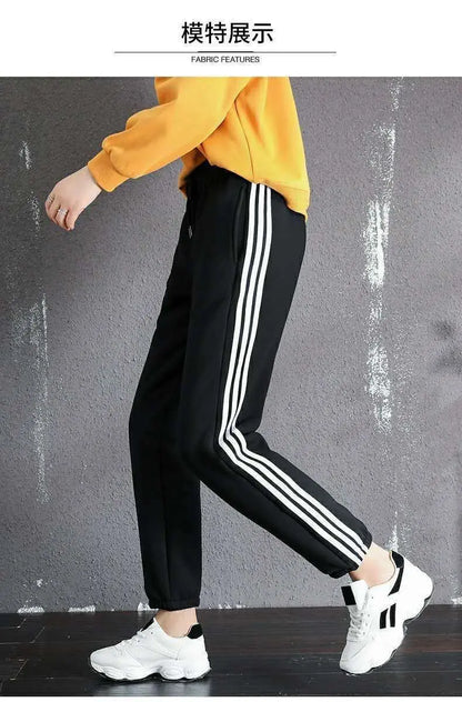 Autumn and winter thermal pants plush thickened cashmere like sweatpants for women's casual thermal pants Harun loose leggings